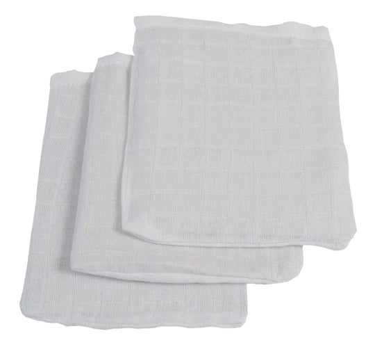 Jollein - Washandje Hydrofiel Wit (3pack)