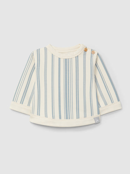 Longsleeve stripe mint blue