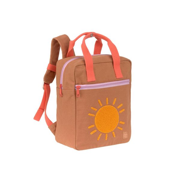 Lässig Little One &amp; Me Square Backpack Small GOTS Caramel