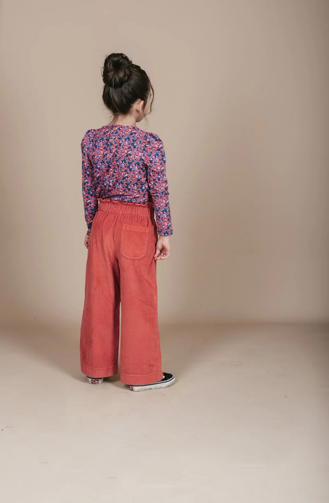 WIDE RUFFLE PANTS | MINERAL RED