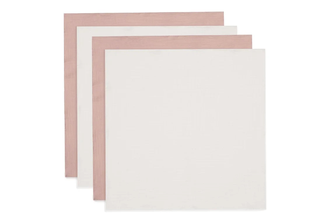 hydrofiele multidoeken wild rose/ivory 70 x 70cm 4pack