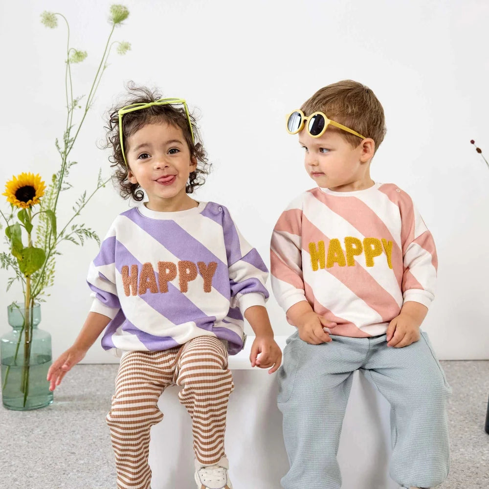 Lässig Kids Sweater GOTS - Happy Milky/Peach