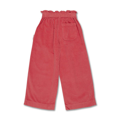 WIDE RUFFLE PANTS | MINERAL RED