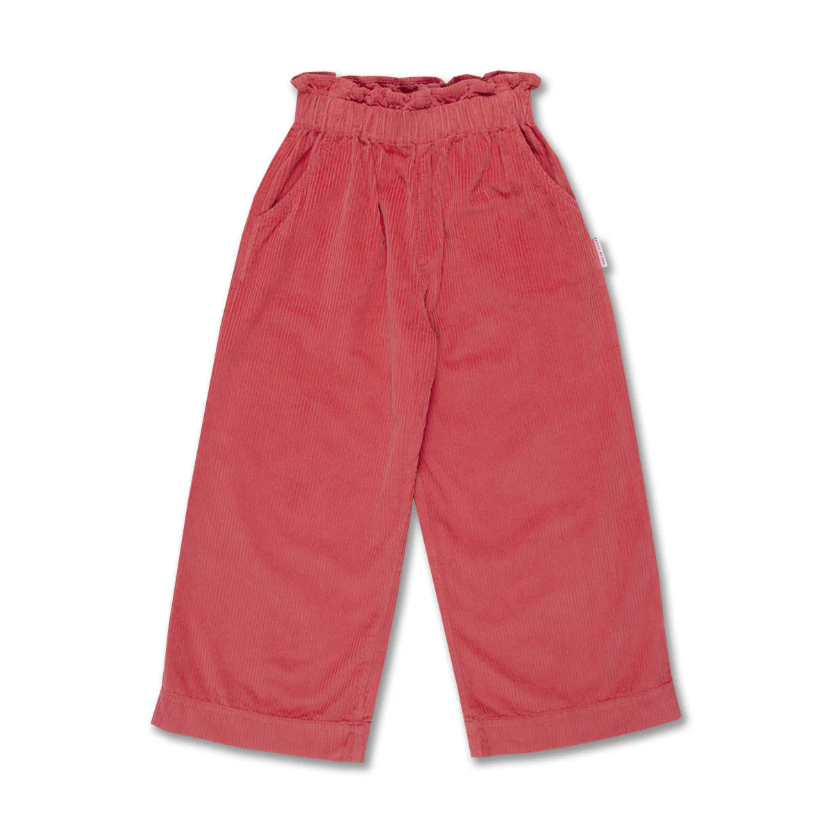 WIDE RUFFLE PANTS | MINERAL RED