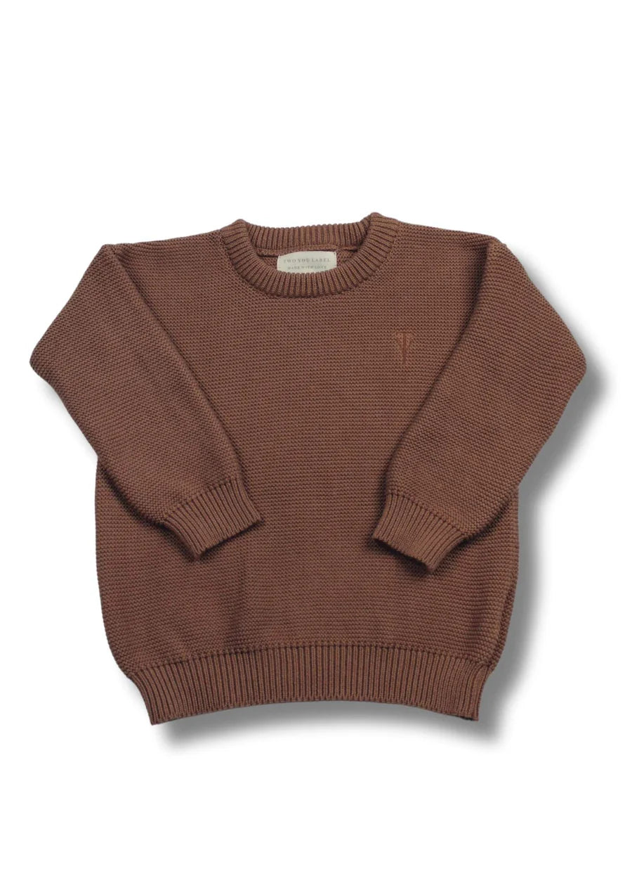 Noah knitted jumper | Brown rust