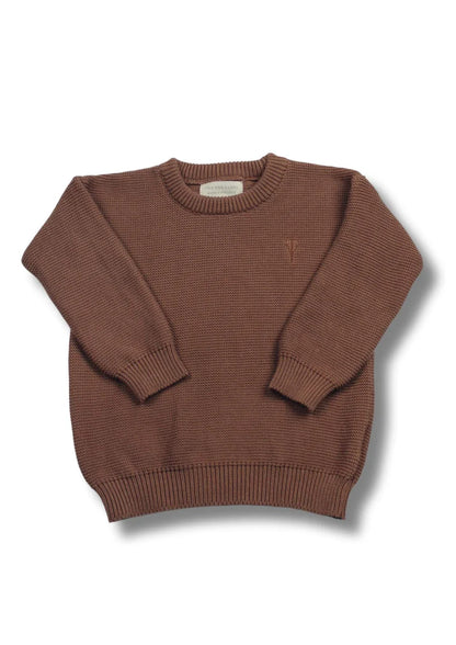 Noah knitted jumper | Brown rust