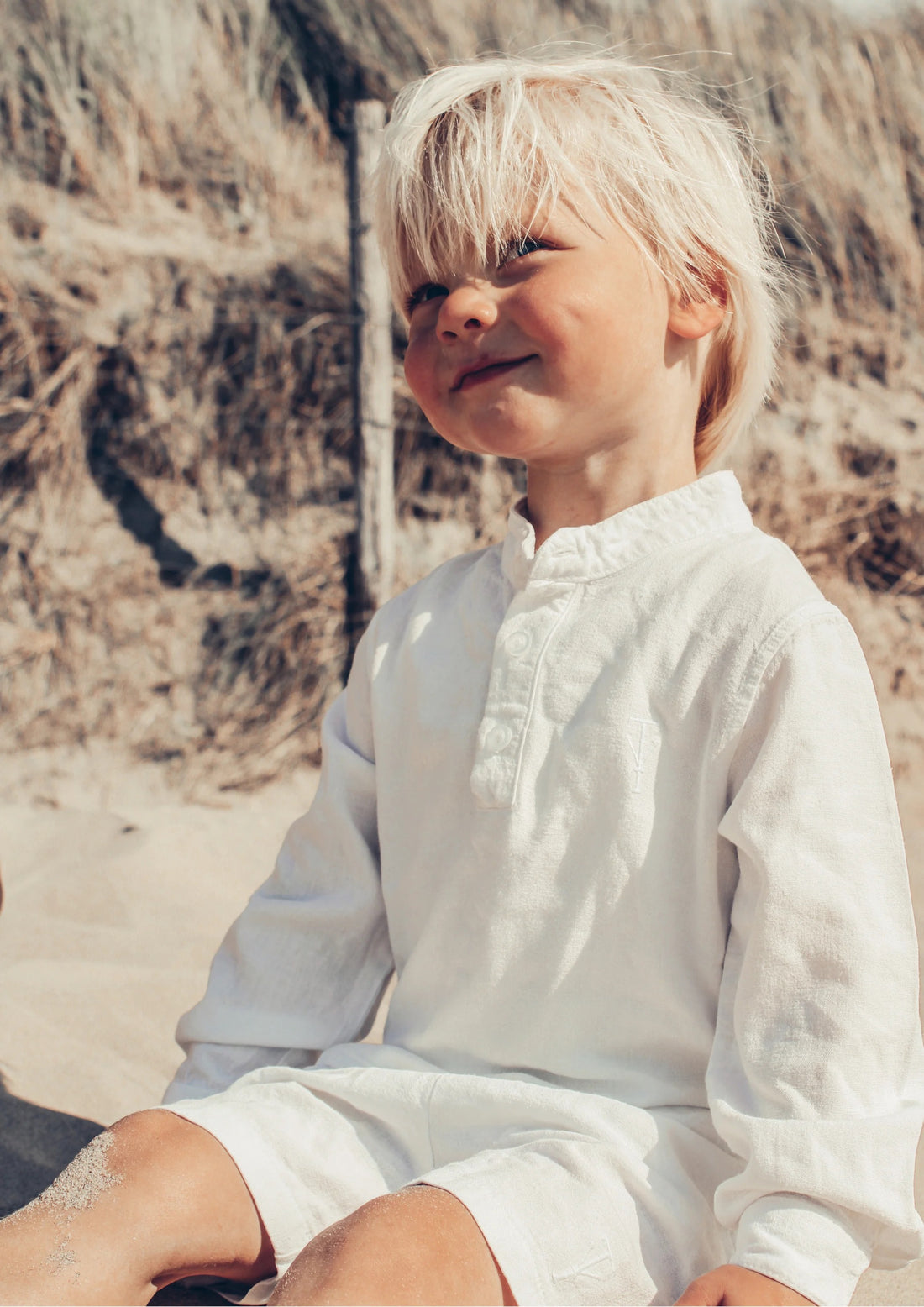 Leo linen blouse | White 110-116