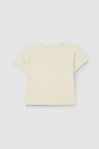 T-shirt met zakje - naturel