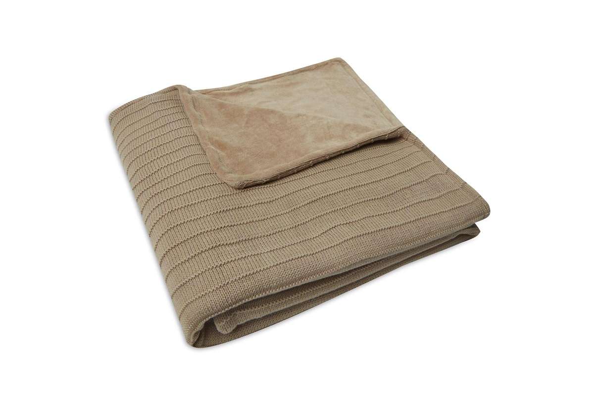 Deken Wieg Velvet Pure Knit Biscuit