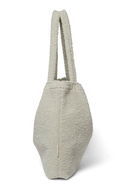 Light Grey Teddy Mom Bag