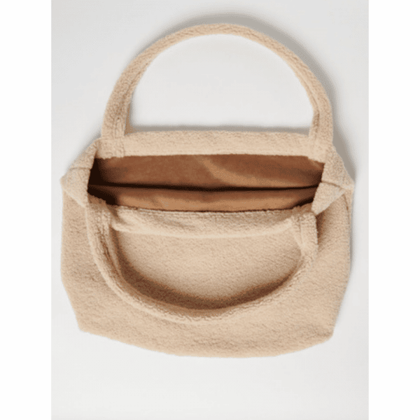 Chunky teddy mom-bag Ecru