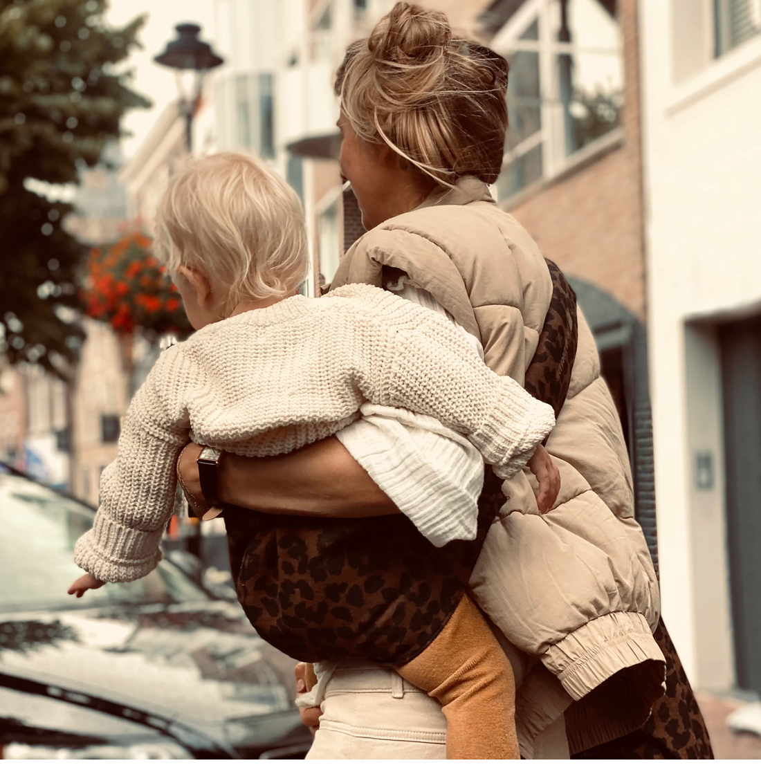 TODDLER CARRIER LEOPARD PRINT BROWN