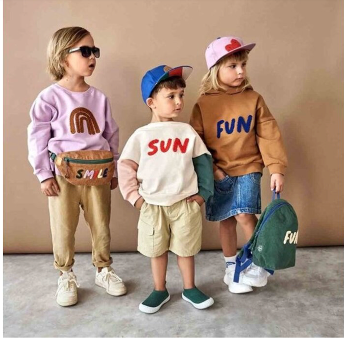 LÄSSIG kids sweater GOTS little gang sun milky