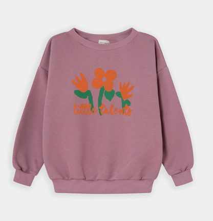 Little Talents - Pink flower sweatshirt