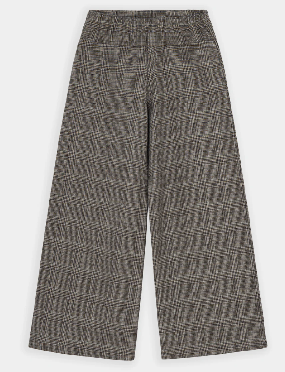 Little Talents - Brown checked wide trouser