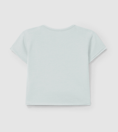 T-shirt met zakje - mint blue