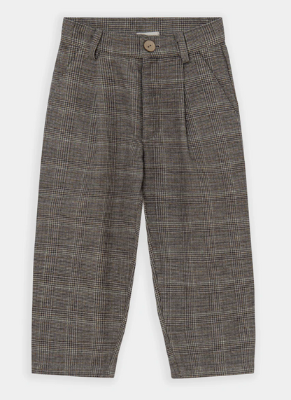 Little Talents - Brown checked baggy trouser