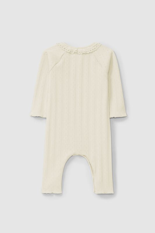 Ajour pattern romper naturel