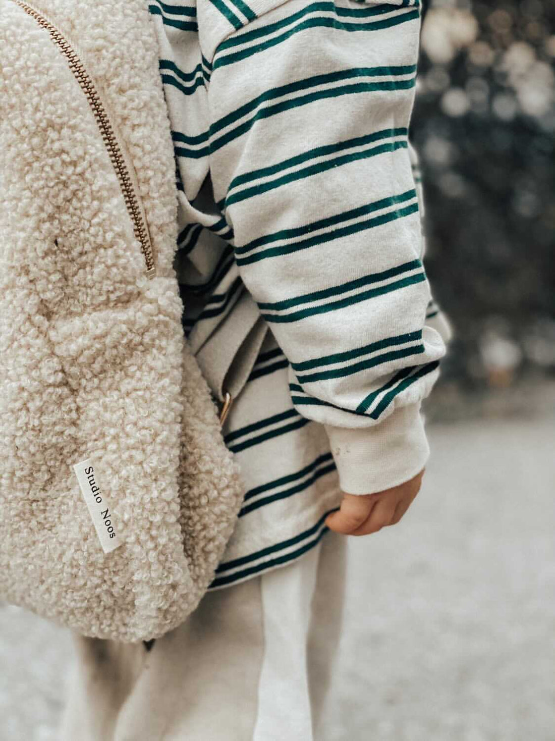 light grey mini-chunky backpack