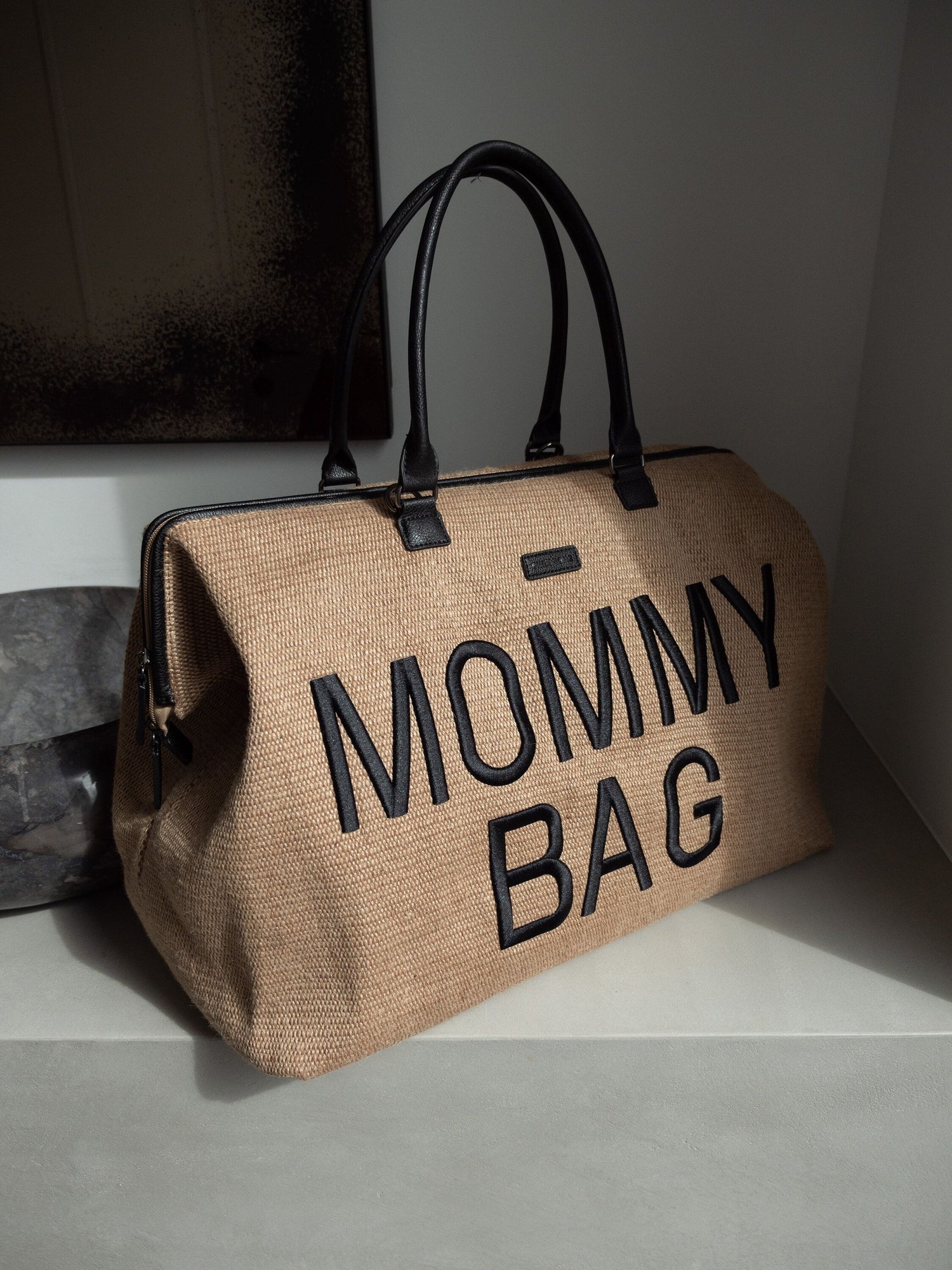 Mommy Bag - VERZORGINGSTAS - RAFFIA LOOK