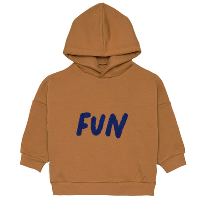 Kids Hoodie GOTS Little Gang Fun caramel