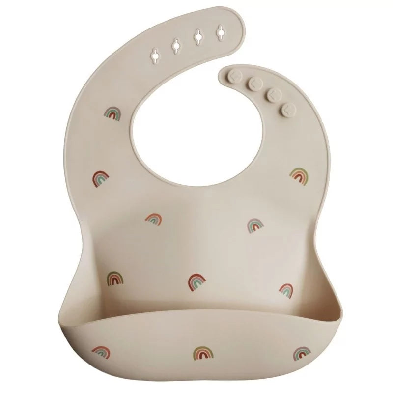 Mushie - Silicone bib - Rainbows