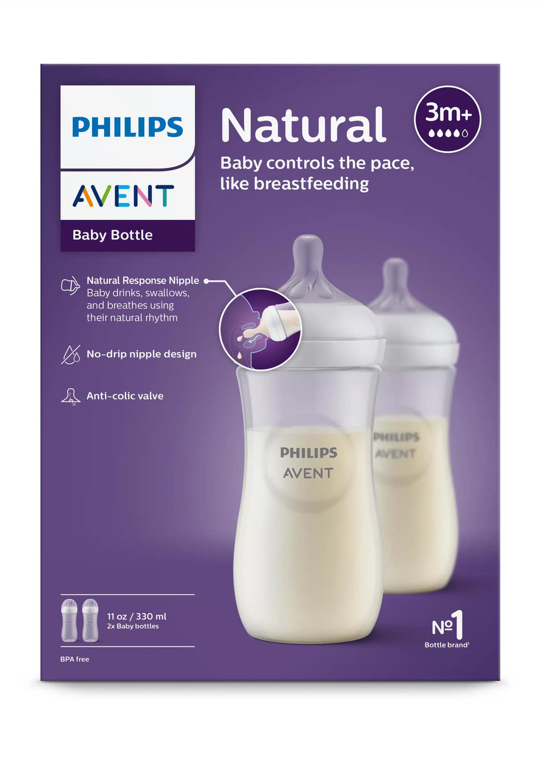 Philips Avent Natural Response Zuigfles 330ml DUO